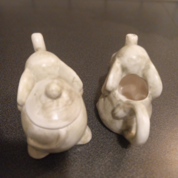 Elephant sugar bowl and creamer - Picture 3 of 8